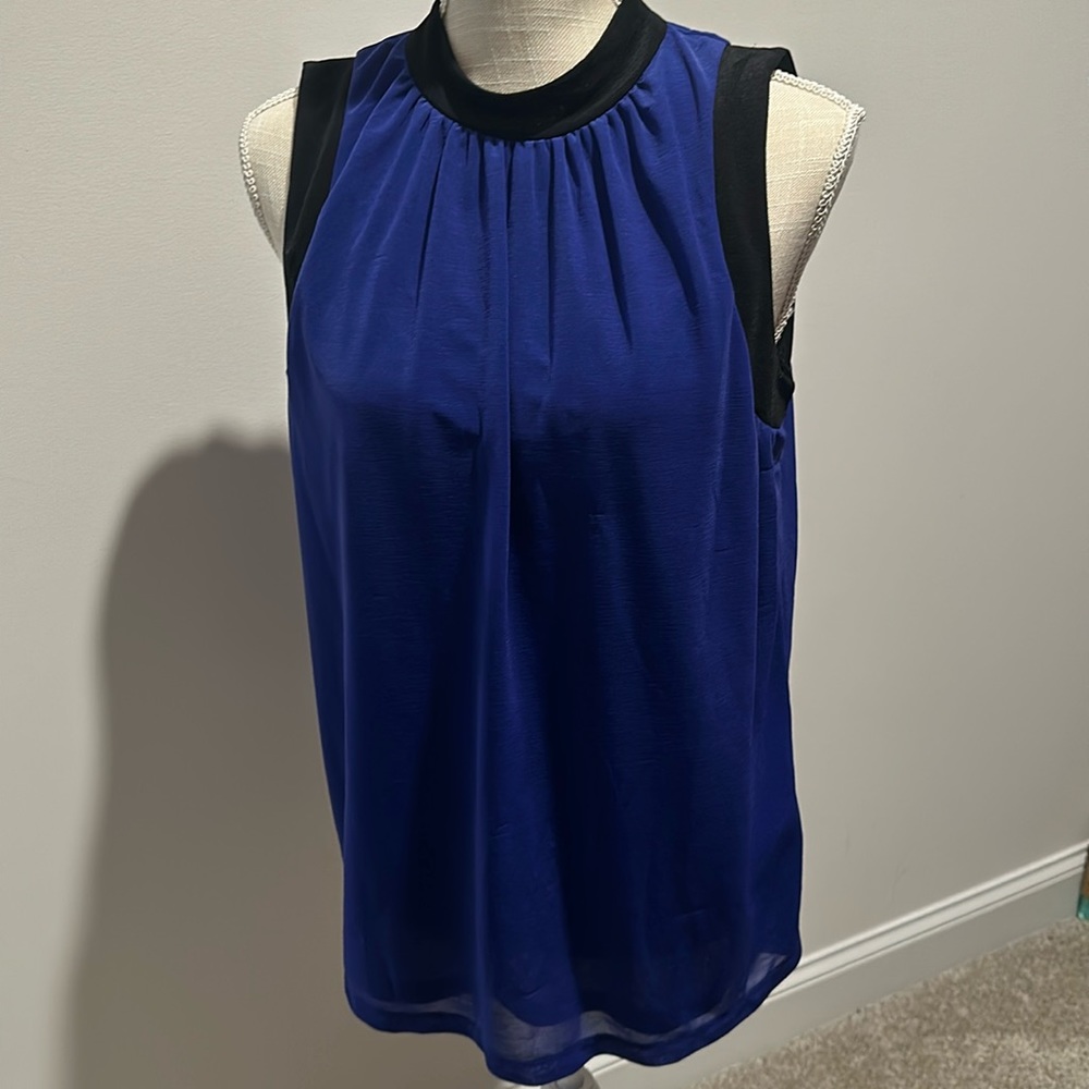 Gently used woman’s sheer sleeveless blouse